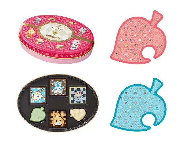 ホワイトデー お返し 2026 ゴディバ meets どうぶつの森 アソートメント Pink 6粒入 ティーマットセット 冬ギフト 詰め合わせ 東京 お土産 お歳暮 御中元 お返し 誕生日 父の日 プレゼント お取り寄せ スイーツ バレンタインデー ホワイトデー お菓子