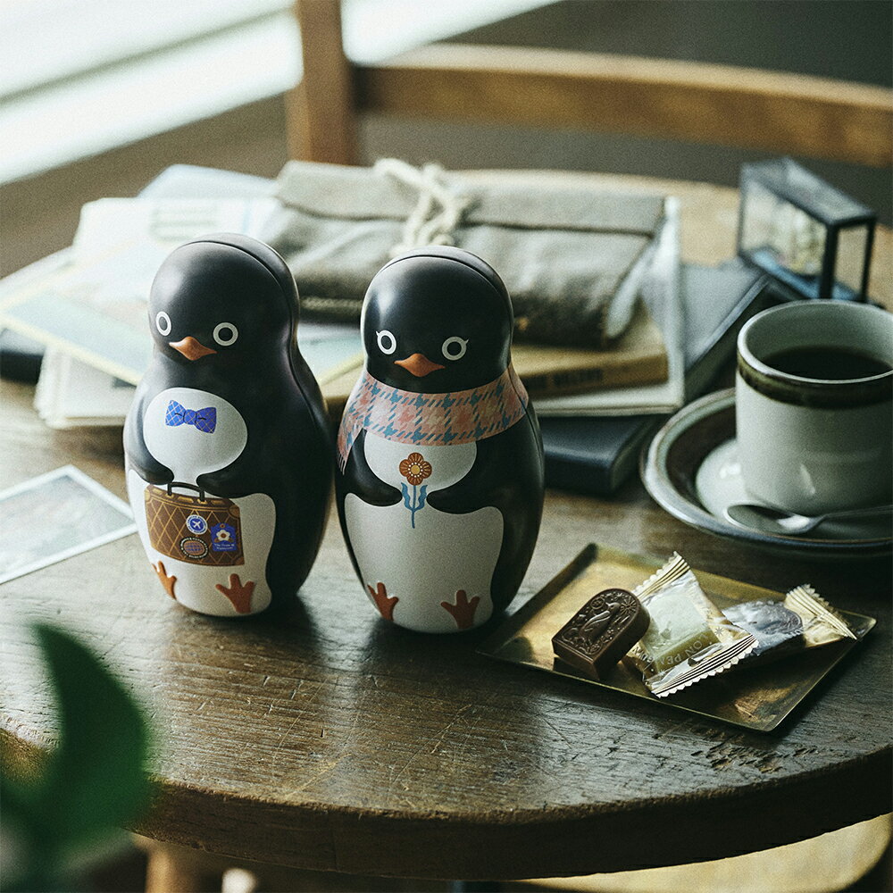 3000円 ホワイトデー お返し 2026 喫茶ペンギン チョコ 2点セット 夢見る 旅する ペンギン チョコレート 詰め合わせ 缶入り スイーツ ギフト お菓子 かわいい おしゃれ プレゼント 男性 彼女 妻 職場 人気 ランキング 2026 義理 本命 誕生日 お祝い 内祝い 退職 挨拶 個包装