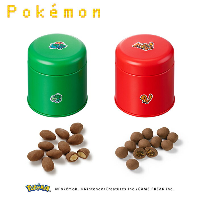 バレンタイン チョコ 2026 くさタイプ・ほのおタイプ缶 ポケモン meets メリーチョコレート 友チョコ ポケモン ポケモン 缶 チョコ かわいい スイーツ 予約 2026 チョコレート カビゴン ホワイトデー お返し 東京 お土産 ポケモン 大人向け チョコレート(4.0)