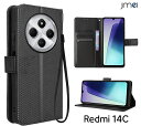 Redmi 14C カバー 手帳 Redmi 14C 手帳型ケース ストラップホール Xiaomi カバー 手帳型 カード収納 スマホケース スマホ スマホカバ...