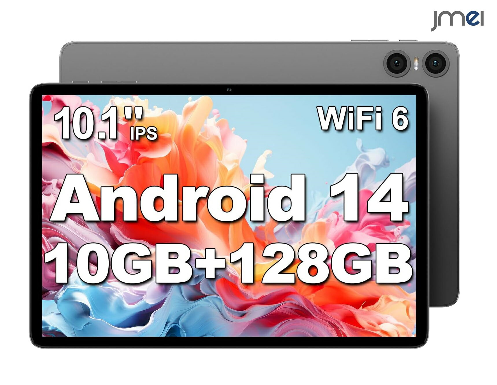 Android タブレット wi-fiモデル Android 14 タブレット 最新 10インチ wi-fiモデル 10GB 128GB 1TB拡張 アンドロイドタブレット 8コアCPU 1.8Ghz WiFi 6 BT5.4 Widevine L1 GMS認証 6000mAh USB-C 1280×800 TDDI Incell IPS 画面 OTG 無線投影 顔認識 説明書 プレゼント