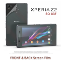 XPERIA Z2 SO-03F 前後1枚入り！前面液晶＆背面ボディ 両面セット 指紋防止保護フィルム エクスペリアz2 Xperiaz2 エクスペリア ゼット2 スマホケース スマホ カバー スマホカバー ケース docomo スマートフォン ドコモ シート