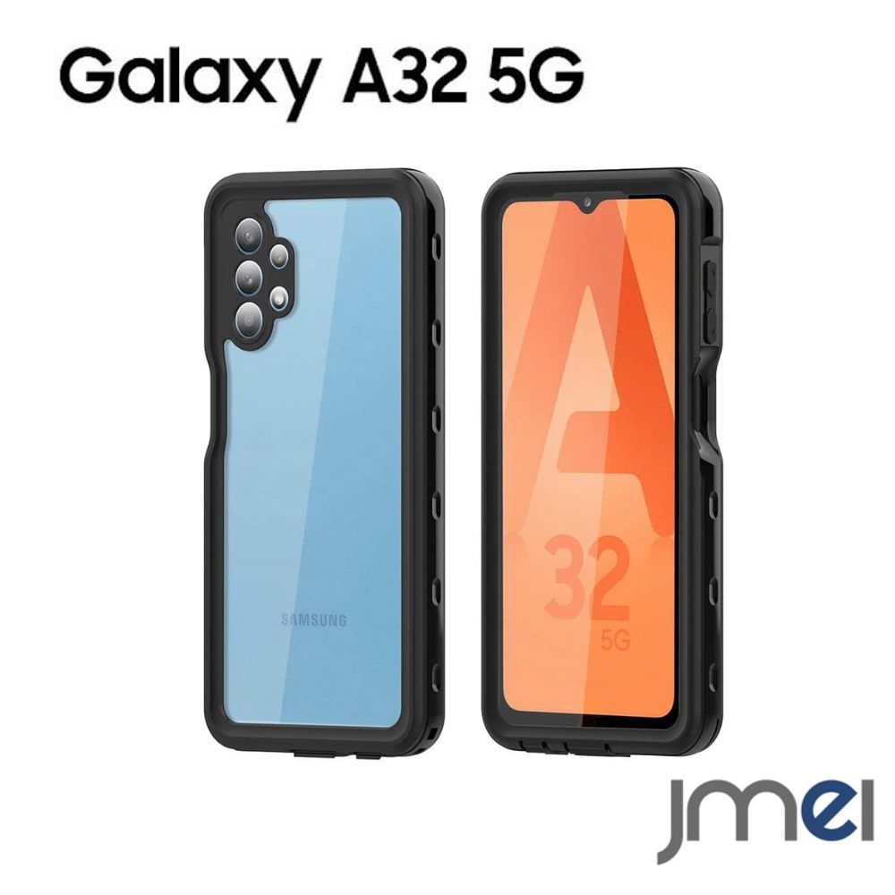 Samsung Galaxy A32 5G SCG08 ケース 防水ケース シンプル 指紋認証対応 防水 IP68防水規格 アクティブ 米軍MIL規格取得 海 プール キャンプ スキー スノボ アウトドア お風呂 耐久性 耐衝撃 シンプル galaxy a 32 サムスン ギャラクシーa32 au エーユー スマホケース