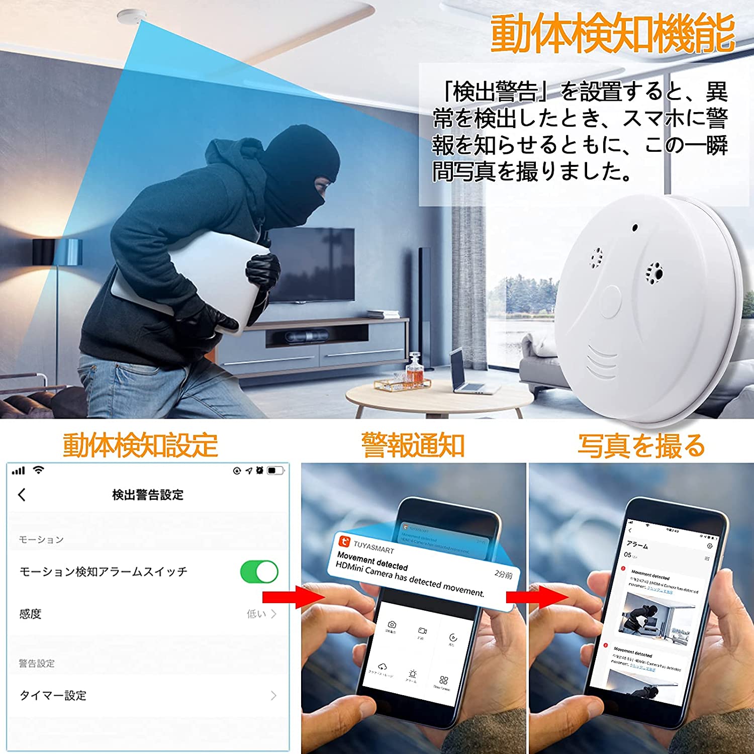防犯カメラスパイカメラ小型