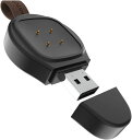 充電ドッグ versa 4/ versa 3/Fitbit sense / sense2用 ワイヤレス充電器 磁気充電器 USB充電ドック 持ち運び便利 軽量 旅行アウトドア用（ブラック）