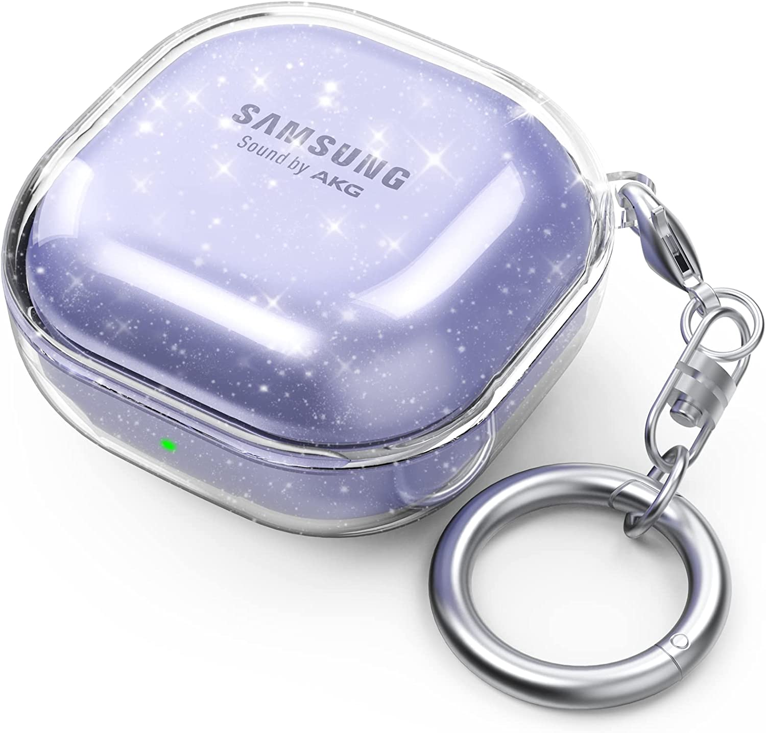 楽天ジェイエムイーアイイヤホンケース Samsung Galaxy Buds 2 Pro / Buds Pro / Buds Live / Buds 2対応 耐衝撃性 キズ防止 カラビナ付き 柔らかいケース （キラキラ）