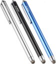 タッチペン タッチペン スマホ タブレット iPad iPhone Android対応 7mm導電繊維ペン先 スタイラスペン 交換ペン先3個+3本スタイラスペン...