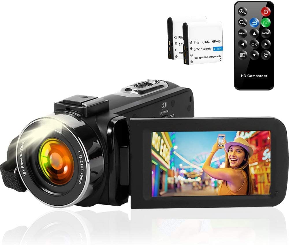 ビデオカメラ 2.7K YouTubeカメラ 1080P 60FPS42MPデジタルカメラ 18倍デジタルズーム ウェブカメラタイムラプス＆スローモーション検知最大128GBのSDカードサポート予備バッテリーあり 3.0インチモニター 4200万画素