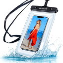 スマホ防水ケース 最高防水等級 スマホ 防水ケース IPX8認定 完全防水 水に浮く クリア 顔認証 お風呂 最大6.7インチ対応 iPhone 14 13 Pro Max 12 11 XR SE mini Android 海 温泉 風呂 プール 雨 潜水 スマホ用 防水バック ブラック