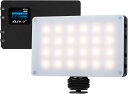 小型撮影ライト LEDビデオライト 補助照明ライト軽量 コンパクト ポータブルライト USB充電式 24球 2500K-8500K CRI 95+ ホワイトディ...