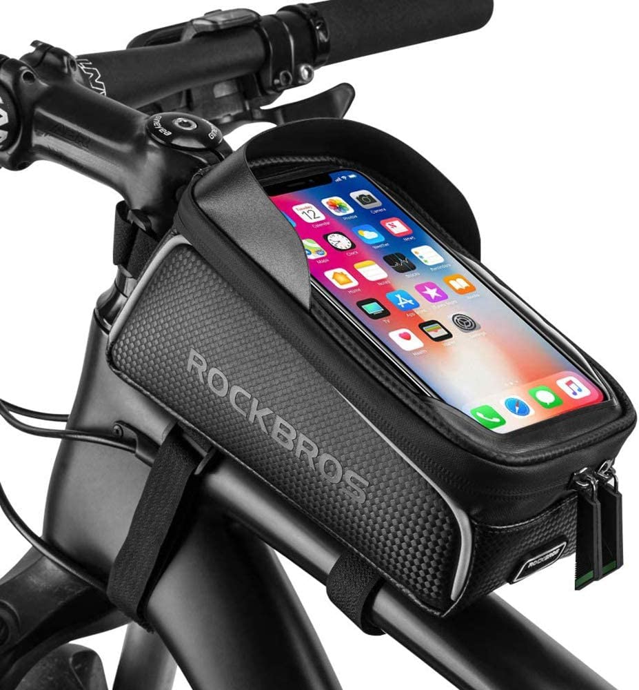 自転車 バッグ フレームバッグ ロードバイク スマホホルダー 防水 大容量 軽量 6.5インチスマホ対応 レ..