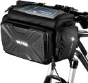 自転車 バッグ スマートフォン 4L 防雨自転車ハンドルバー収納バッグ タッチスクリーン付き MTBマウンテンロードバイク折りたたみ自転車スクーター使用(4)