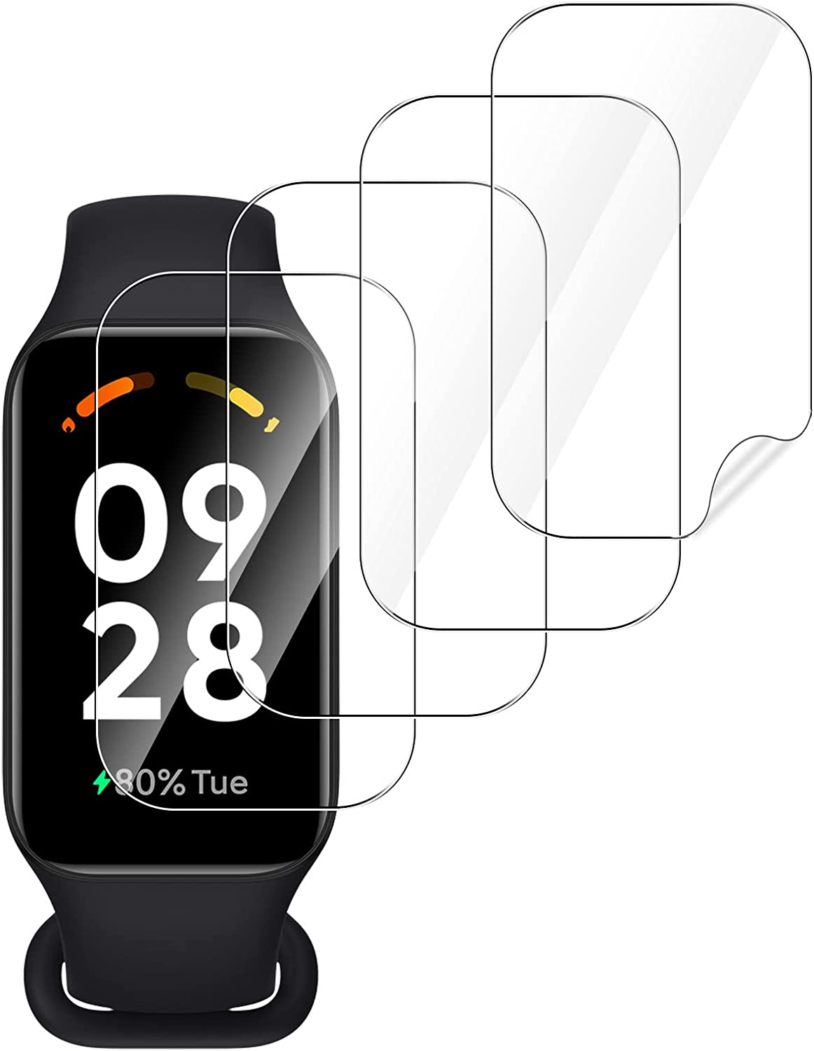 Redmi Smart Band 2 フィルム 4枚入り 24時間自動修復技術 柔らか 気泡ゼロ 指紋防止高感度 飛散防止 反射低減 専用…