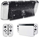 nintendo switch有機ELモデル対応 ニンテンドースイッチ有機el カバー 有機elモデルケース 分離式カバー 超軽量 耐衝撃 傷つけ防止 全面保護 取り外し簡単 キラキラ 1