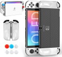 nintendo switch有機ELモデル対応カバー ニンテンドー スイッチ ケース 分体式設計 着脱簡単 ドック対応 全面保護 PC材質 薄型 軽量 透明 ...