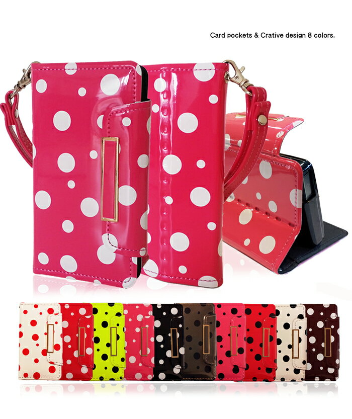 AQUOS sense5G ケース 手帳 ドット かわいい SH-53A SHG03 ストラップ付き 落下防止 AQUOS sense4 カード収納 SH-41A アクオス センス 4 カバー 手帳型 全面保護 スタンド機能 動画視聴 Sense4 lite SH-RM15 SH-M15 Sense4 basic A003SH スマホケース スマートフォン