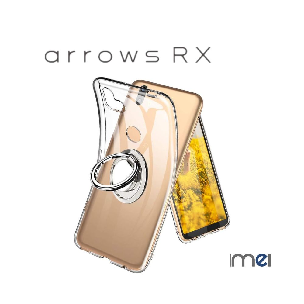 arrows RXケース クリア リング 回転 TPU シリコン 車載ホルダー 衝撃吸収 超薄型 落下防止 黄変防止 耐水性 防指紋超軽量 富士通 Fujitsu スマホケース アローズ rx スマートフォン 携帯カバー シンプル 大人っぽい 人気 おしゃれ Arrows M05