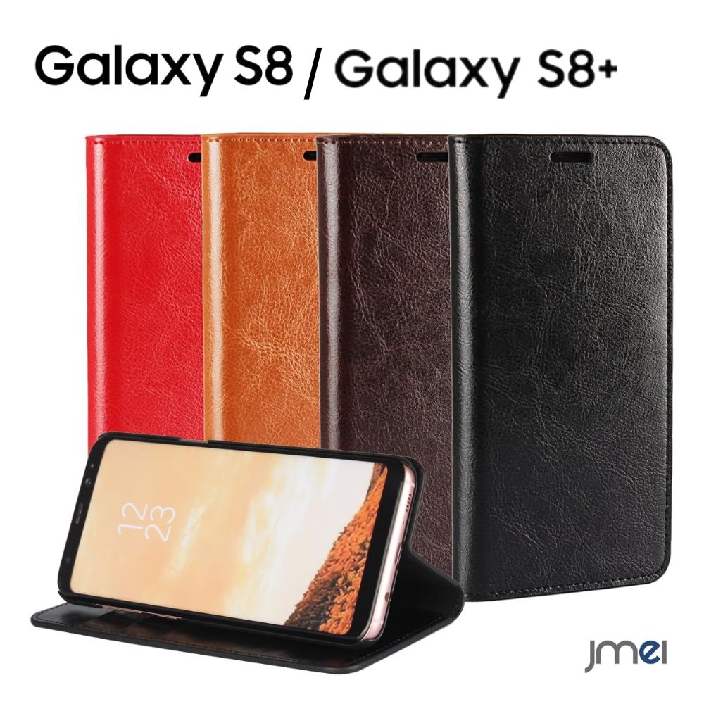 乐天商城 - Galaxy S8 galaxy s8 plus 手帳型 財布型 スタンド機能 カードポケット マグネットなし 牛革 ギャラクシーs8 カバー galaxy s8＋ SAMSUNG s8plus 耐衝撃 薄型 スマホケース スマホカバー レトロ シンプル 大人