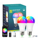 LED電球 E26 スマート電球 LED E26 E27口金 スマート電球 WiFi LED電球 Alexa対応 Google Home対応 昼白色 電球色 E26 スマート家電照明 タイミング機能 2個セット 父の日 母の日 敬老の日 クリスマス プレゼント 出産祝い 新築祝い スマートホーム リモコン