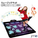 ダンスマット 子供 2人用 LED搭載 折り畳み ミュージックマット 音量調整 プレイマット 4つのチャレンジモード 音楽プレイマット LED搭載 折り畳み 大...