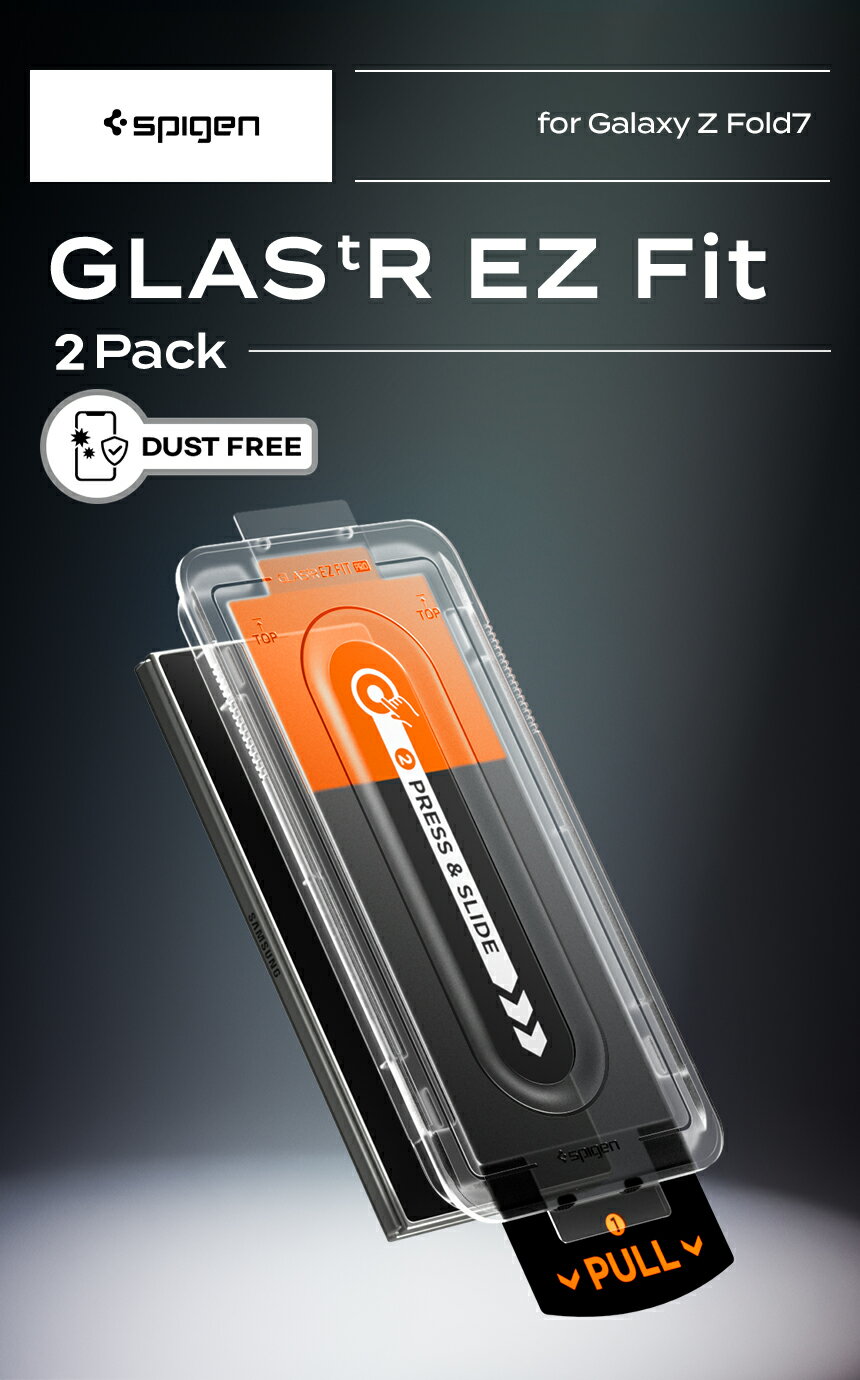 Galaxy Z Fold7 ガラスフィルム 2枚入 EZ Fit Pro Spigen 貼り付けキット付き 9H硬度 Galaxy Z Fold7 SC-56F 強化ガラス ナノコーティング 飛散防止 ギャラクシー z フォールド7 ガラスフィルム 2025 samsung スマートフォン