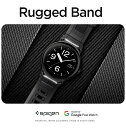 Pixel Watch 3 バンド 長さ調整可能 簡単装着 軽量 速乾 シュピゲン ラギッド・バンド カーボンテクスチャー マット仕上げ 軽量 速乾 柔軟 対応 バンド腕時計 時計バンド ピクセル ウォッチ カバー Pixel Watch バンド