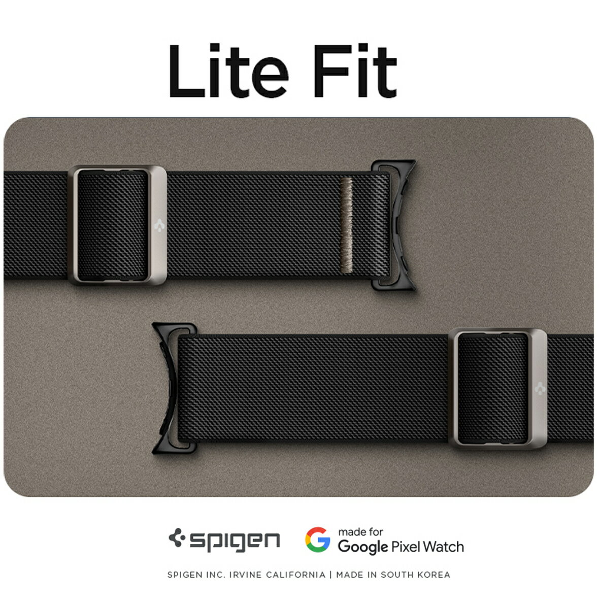 Pixel Watch 3 バンド ソロループ スポーツ 調整可 ファブリック 一体型 シュピゲン ライト・フィット 軽量 速乾 柔軟 対応 バンド腕時計 時計バンド ピクセル ウォッチ カバー Pixel Watch バンド