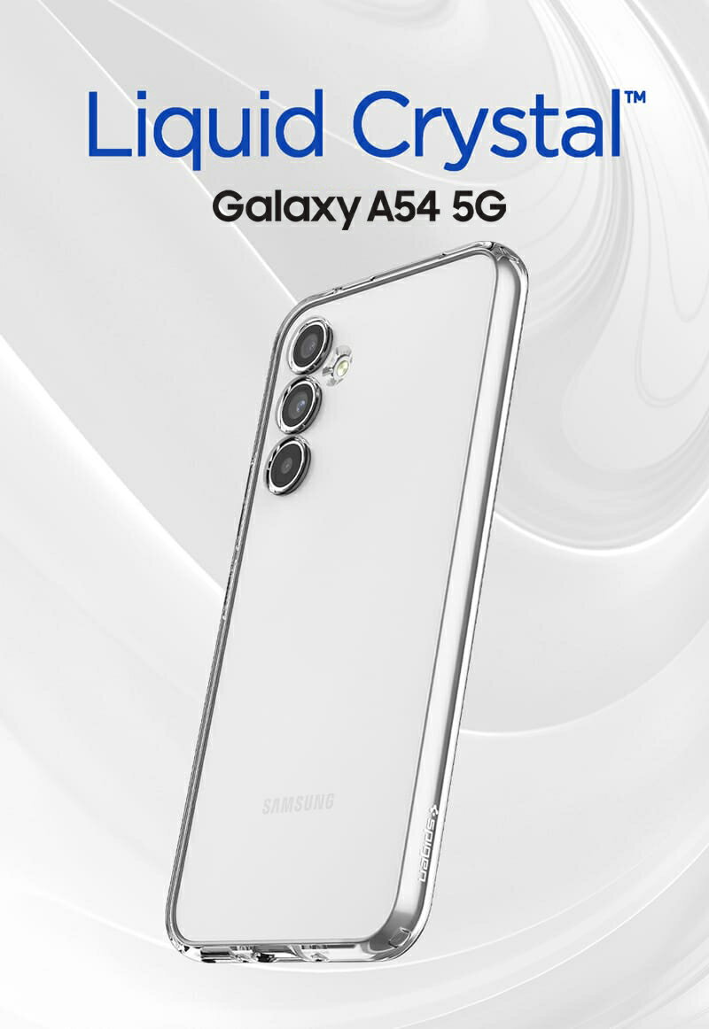 シュピゲン スマホケース メンズ Galaxy A54 ケース 耐衝撃 クリア TPU リキッド・クリスタル シュピゲン SC-53D SCG21 米軍MIL規格取得 カメラ保護 傷つけ防止 docomo au スマートフォン グリッター シンプル サムスン ギャラクシー a54 カバー スマホケース