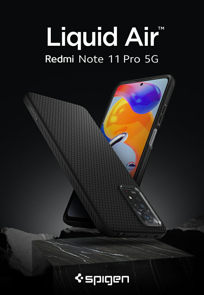 シュピゲン スマホケース メンズ Redmi Note 11 Pro 5G ケース TPU 耐衝撃 米軍MIL規格取得 リキッド・エアー シュピゲン 滑り止め 厚さ1.8mm 楽天モバイル レッドミーノート 11 プロ カバー カメラ保護 傷つけ防止 2022 rakuten mobile スマートフォン スマホケース スマホカバー