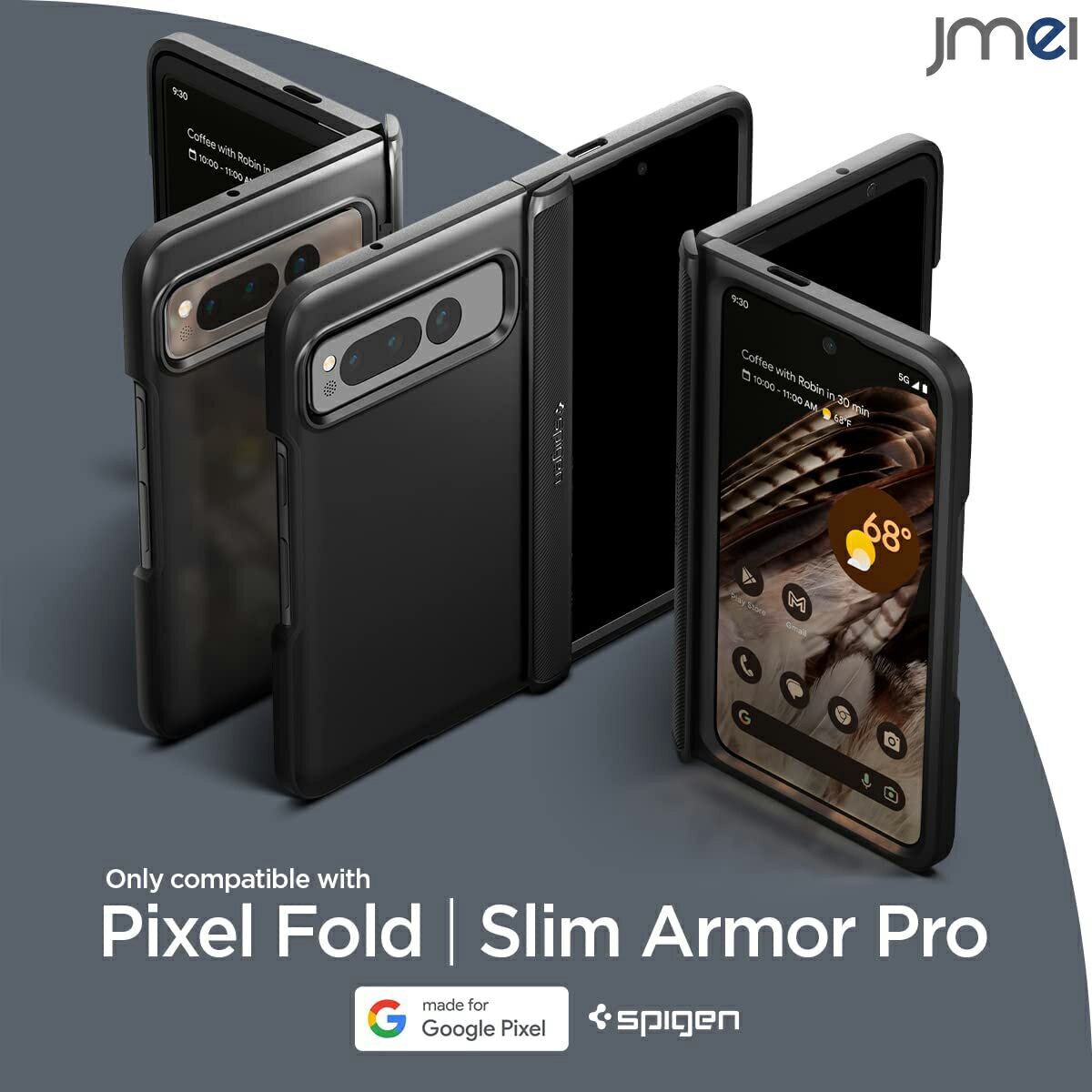 Pixel Fold ケース 全面保護 フルカバー 3重構造 耐衝撃 スリム・アーマー・プロ 米軍MIL規格取得 Google 折り畳み グーグル ピクセル フォールド カバー カメラ保護 傷つけ防止 docomo au スマートフォン スマホケース スマホカバー simフリー