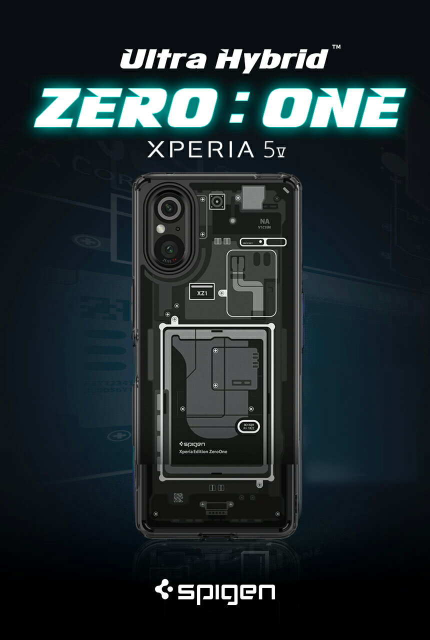 Xperia 5V ケース 耐衝撃 TPU バンパー ウルトラハイブリッド ゼロ ワン シュピゲン 米軍MIL規格 カメラ保護 Sony Xperia 5 V SO-53D SOG12 傷つけ防止 スマートフォン ワイヤレス充電 対応 ソニー エクスペリア5 マーク5 カバー スマホケース スマホカバー simフリー