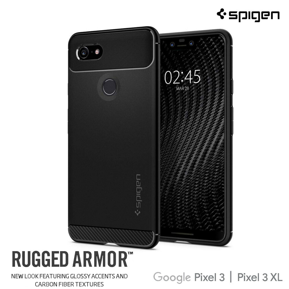 シュピゲン スマホケース メンズ Pixel 3 XL ケース シュピゲン 衝撃吸収 Spigen Rugged Armor Pixel 3 ケース 米軍MIL規格取得 Google ピクセル3 カバー 耐衝撃 グーグル tpu スマホカバー スマートフォン カバー スマホケース ブランド スマホ カバー 二重構造 スリム フィット