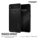 Pixel 3 XL ケース シュピゲン 衝撃吸収 Spigen Rugged Armor Pixel 3 ケース 米軍MIL規格取得 Google ピクセル3 カバー 耐衝撃 グーグル tpu スマホカバー スマートフォン カバー スマホケース ブランド スマホ カバー 二重構造 スリム フィット