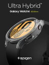 Galaxy Watch 4 ケース 44mm 40mm ウルトラハイブリッド シュピゲン 耐衝撃 全面クリア TPU バンパー 背面PC 体組成測定 可能 簡易着脱 シンプル スリム ギャラクシー ウォッチ 4 一体型 カバー