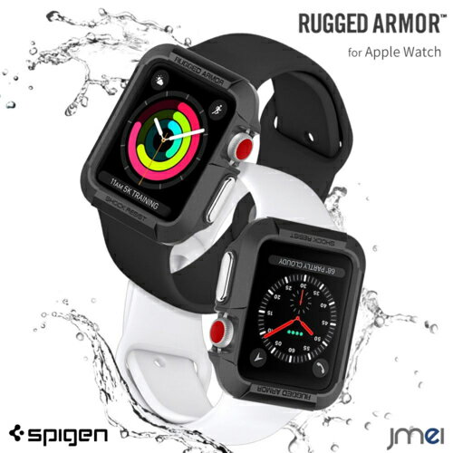 apple watch カバー 42mm 38mm Spigen Rugged Armor Series 1 2 3 対応 米軍MIL規格取得 アップルウォッチ ケース ブランド ビジネス シュピゲン ラギットアーマー 落下 衝撃 apple watch Nike…