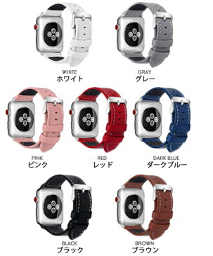 apple watch バンド Series 6 5 4 44mm 40mm 対応 本革 レザー 42mm 38mm Series 1 2 3 4 5 対応 アップルウォッチ ベルト ブランド genuine leather メール便 送料無料