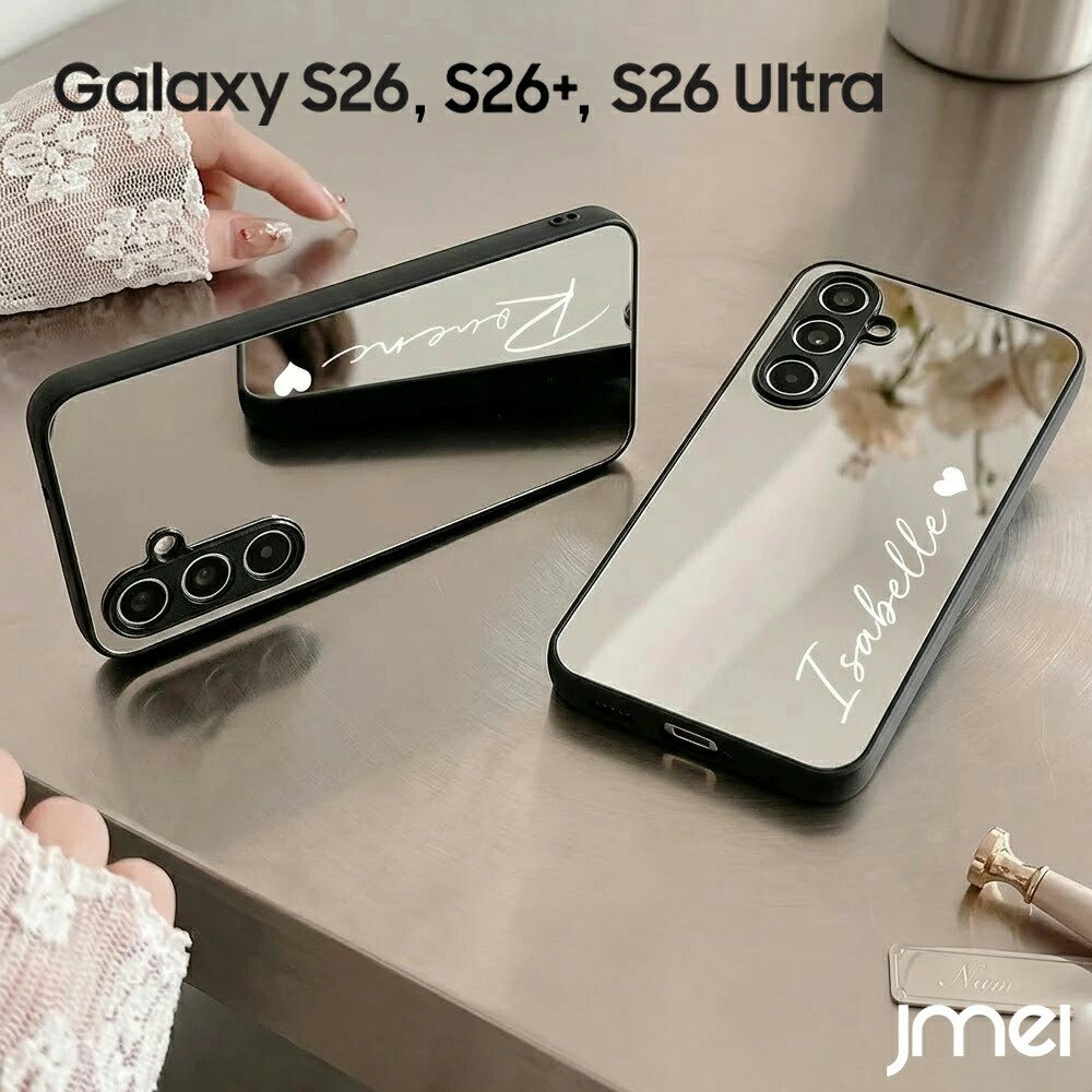 Rakuten - Galaxy S26 ケース ミラー 名入れ無料 Galaxy S26 Ultra ケース マット加工 鏡 耐衝撃 SC-52G Galaxy S26+ ケース 文字入れ オーダーメイド スマホケース ギャラクシーS26 ウルトラ カバー SC-53G おしゃれ シンプル メンズ レディース ギフト プレゼント
