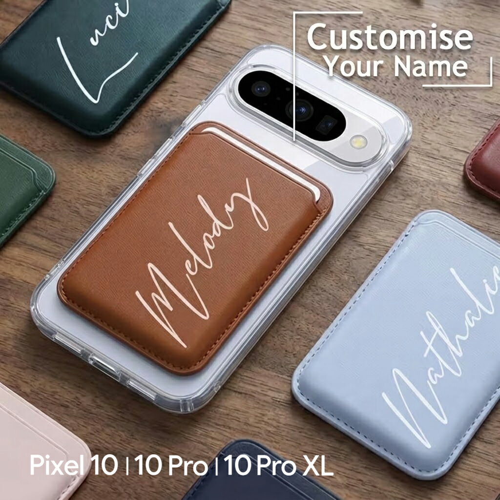 Rakuten - Pixel10 ケース カード収納 背面ポケット 名入れ スマホケース Pixel10 Pro XL ケース Pixel 10 Pro ケース MagSafe対応 PUレザー おしゃれ Google ピクセル10 カバー マグセーフ 名前入り ギフト ニュアンスカラー 名前刻印 くすみカラー ギフト 誕生日 贈り物