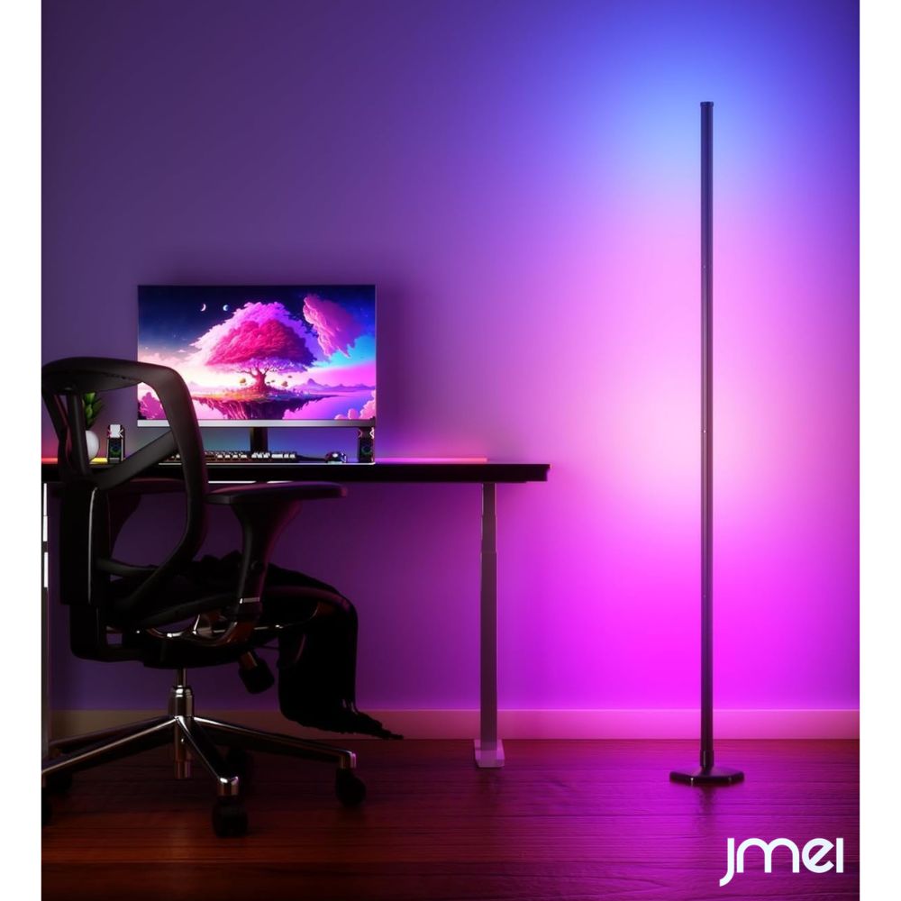 フロアライト テーブルランプ ゲーミング スマートRGB 電気スタンド LEDコーナー 145cm アプリ/リモコン対応 フロアランプ 寝室 ベッドサイド 雰囲気 ナイトライト DJブース クラブ室内 リビング ゲーミングルーム 配信 テーブルランプ ユニーク 新築祝い ギフト