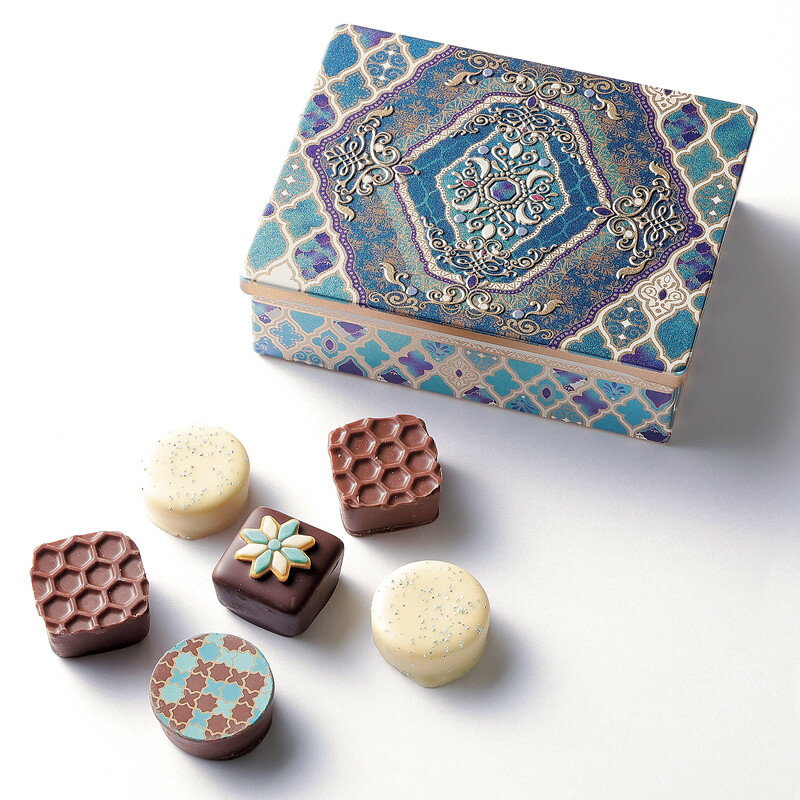 バレンタイン チョコ 2025 メリーチョコレート ジャミーラ 「バフル（海）」チョコレート 6個入 冬ギフト 詰め合わせ 東京 お土産 お返し 誕生日 プレゼント お取り寄せ スイーツ バレンタインデー ホワイトデーのサムネイル