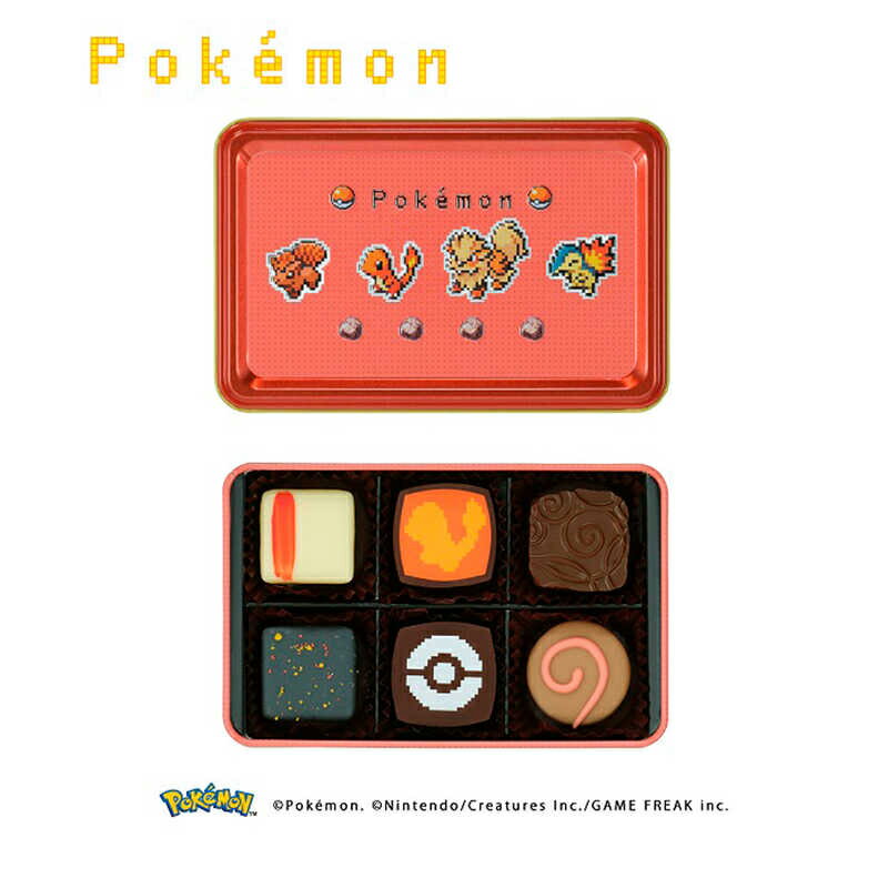バレンタイン チョコ 2025 アソートボックス（ほのお）ポケモン meets メリーチョコレート 6個入 冬ギフト 詰め合わせ 東京 お土産 誕生日 プレゼント お取り寄せ スイーツ ヒトカゲ ヒノアラシ バレンタインデー ホワイトデー お返しのサムネイル