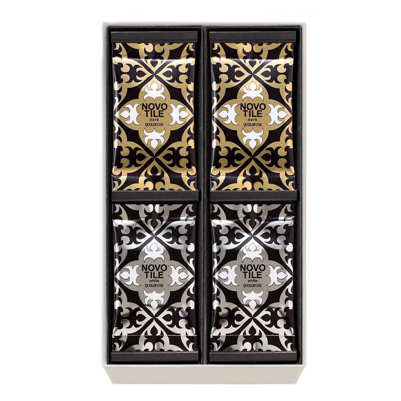 バレンタインチョコレート ばらまき 2026 ノボタイル24枚(ダーク・ホワイト 各6枚×2箱セット)黒船 お土産 御歳暮 御中元 誕生日 父の日 母の日 プレ...