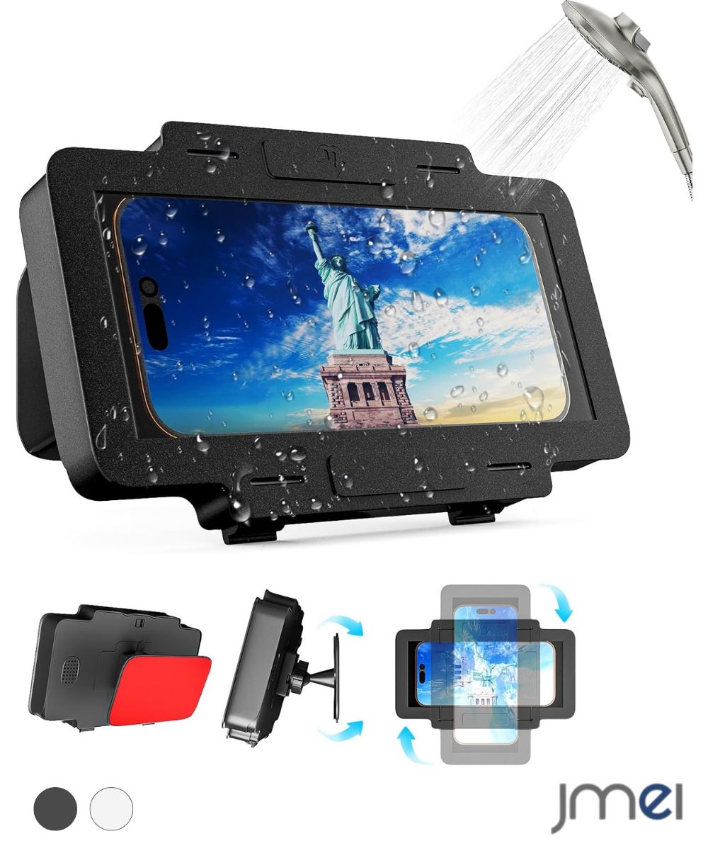 乐天商城 - お風呂 スマホ スタンド iphone 防水ケース 密封 お風呂 浴室用 スマホ 風呂 スマホホルダー トイレスタンド 多機能ブラケット付き アップグレード バスルーム 防水電話ケース