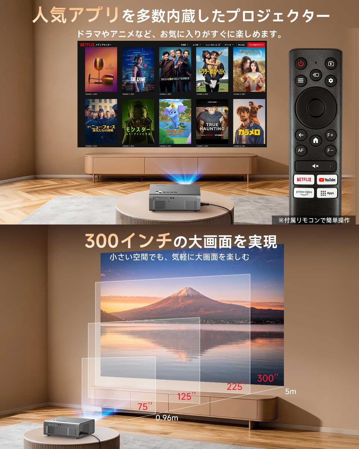 ホームプロジェクター ネイティブ解像度 高輝度...の紹介画像2