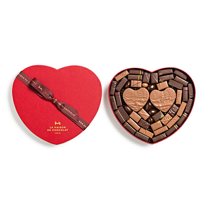 バレンタイン チョコ 2026 ラ・メゾン・デュ・ショコラ ハート ギフトボックス S2 チョコレート 26種類41粒入 ギフト 高級 ブランドチョコ 詰め合わせ プレゼント 人気 パリ La Maison du Chocolat 高級感 おしゃれ 限定 完売必至 贈答用 自分へのご褒美 送料無料