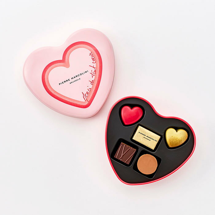バレンタイン チョコ 2026 ピエール マルコリーニ コフレ クール 5粒入 チョコレート ギフト チョコ 高級 ベルギー ブランド 人気 プレゼント 詰め合わせ 本命 チョコ 2026 自分用 ご褒美チョコ チョコレート ベルギー 王室御用達 本格派