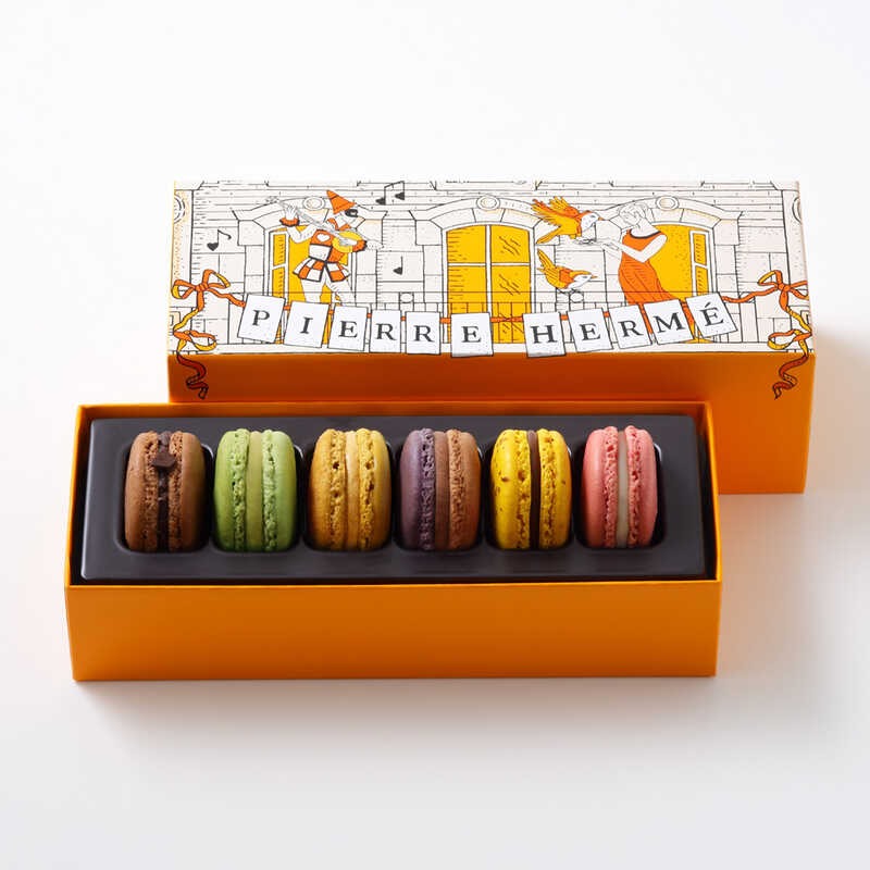 バレンタイン チョコ 2026 マカロン 6個詰合わせ ピエール・エルメ・パリ バレンタイン チョコ 冬ギフト 詰め合わせ 東京 お土産 お歳暮 御中元 お返し 誕生日 父の日 母の日 プレゼント お取り寄せ スイーツ