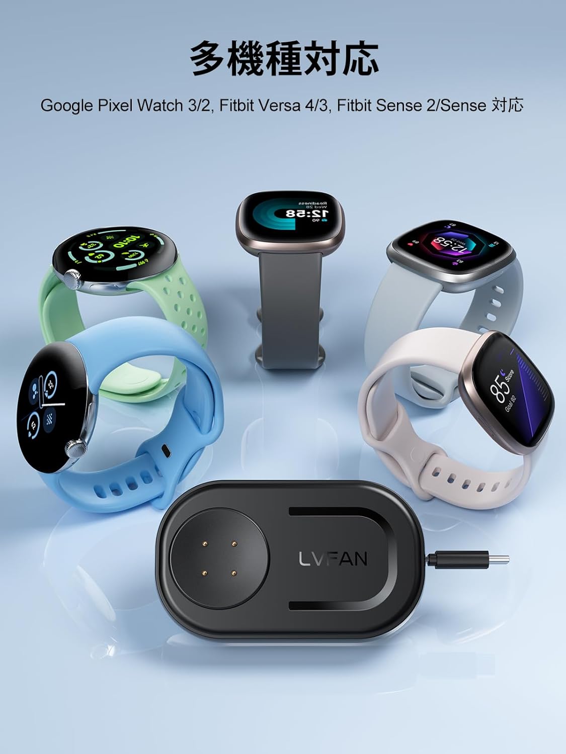 JMEI 3rdのGoogle Pixel Watch グーグルウォッチ 充電ドッグ 充電スタンド 巻き取り式 USB-C コンパクト 持ち運び便利 急速充電 整理整頓 磁気吸着 安定出力 スマートチップ 2-3時間充電 携帯便利｜アングル2