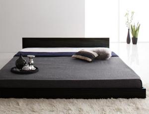 モダンデザインベッド プレミアムボンネルコイルマットレス付き キング