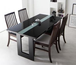 ダイニングセット（テーブル&チェア） シンプルモダンテイスト ハイバックチェア ダイニング 4人 5点セット(テーブル+チェア4脚) W150 組立設置付